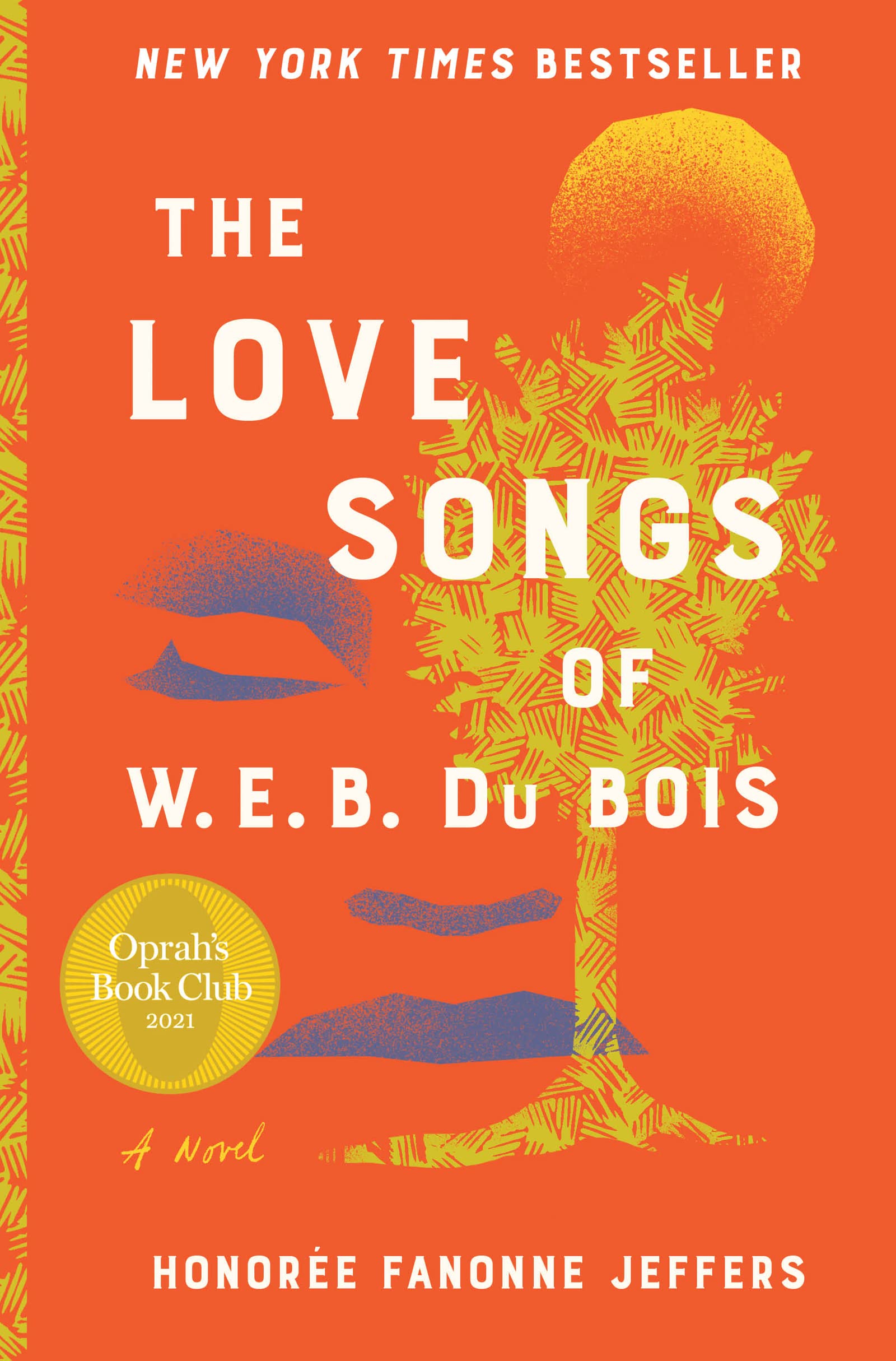Cover of The Love Songs of W.E.B. Du Bois; abstract images of a woman, a tree and a sun