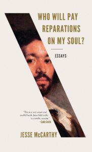 Cover of Who Will Pay Reparations on My Soul; a slanted view of a man in an oil painting
