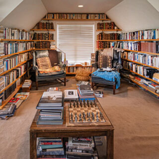 A cozy nook filled with books
