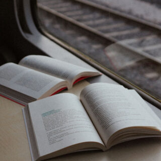 Books on a train